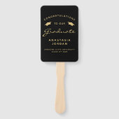 2025年クラス写真黒金ゴールド卒業 ハンドファン (正面)