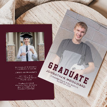 2025年クラス写真Burgundy Grad Announcement