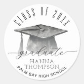 2025年クラス卒業お願いステッカー ラウンドシール (正面)