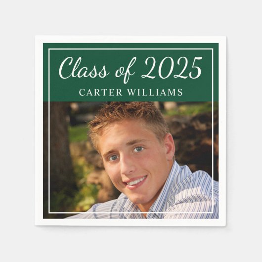 2025年クラス卒業パーティーの写真 スタンダードカクテルナプキン (正面)