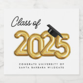 2025年クラス卒業パーティーデコール スパークリングワインラベル (シングルラベル)