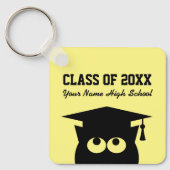 2025年クラス卒業パーティー優勝者おもしろい猫 キーホルダー (正面)