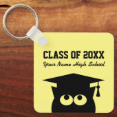 2025年クラス卒業パーティー優勝者おもしろい猫 キーホルダー (正面)