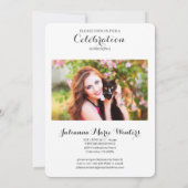 2025年クラス卒業フィルムストリップテーマ3写真 招待状 (裏面)