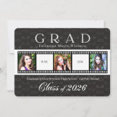 2025年クラス卒業フィルムストリップテーマ3写真 招待状 (正面)