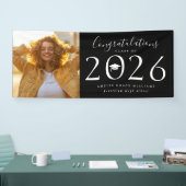 2025年クラス卒業フォトブラックバナー 横断幕 (トレードショー)