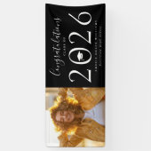 2025年クラス卒業フォトブラックバナー 横断幕 (縦)