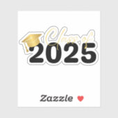 2025年クラス卒業ブラック金ゴールド シール (シート)