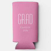 2025年クラス卒業ミニマリストピンク スリム缶クーラー (裏面)