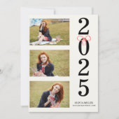 2025年クラス卒業写真シニアモダンパーティー 招待状 (正面)