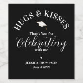 2025年クラス有難ハグ&キス卒業 ワインラベル (シングルラベル)