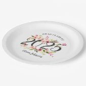 2025年クラス水彩花卒業 ペーパープレート (アングル)