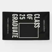 2025年クラス白黒写真卒業 横断幕 (横)