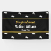 2025年クラス白黒金ゴールド卒業名 横断幕 (横)