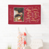 2025年クラス赤金ゴールド卒業パーティー写真 横断幕 (インサイチュ)