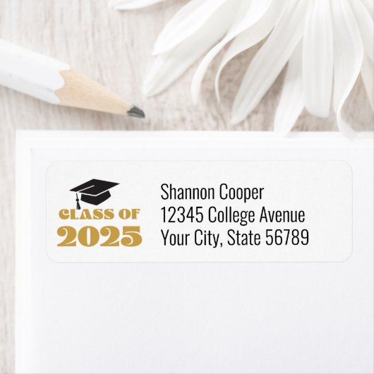 2025年クラス金ゴールド卒業 ラベル (インサイチュ)