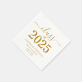 2025年クラス金ゴールド台本大学卒業 スタンダードカクテルナプキン (角)