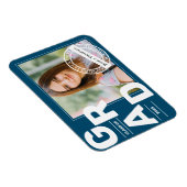 2025年クラス青はっきりしたフォント写真卒業 マグネット (右側)