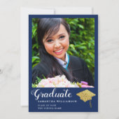 2025年クラス青白写真女子卒業 案内状 (正面)