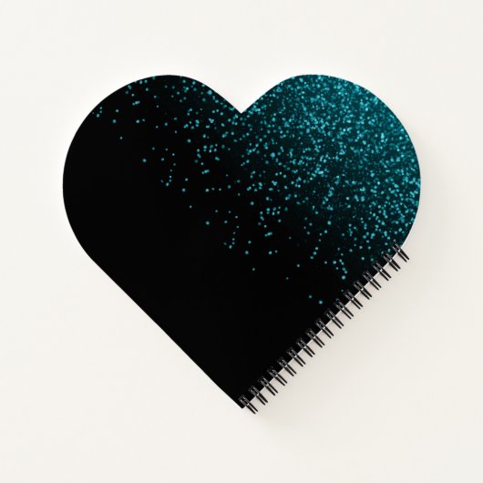 2025年クラス黒ティール（緑がかった色）グリッター卒業ギフト ノートブック (裏面)