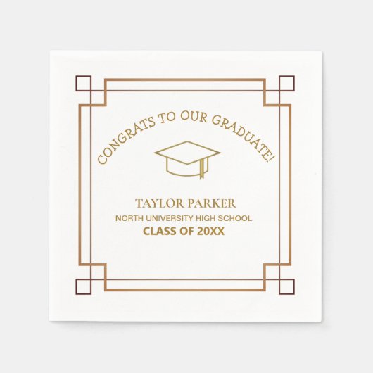 2025年クラス2026年クラス卒業 スタンダードカクテルナプキン (正面)