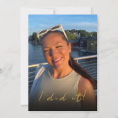 2025年クラス「やったやった」写真大学院招待状 招待状 (裏面)