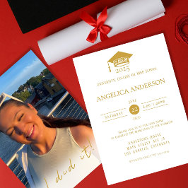 2025年クラス「やったやった」写真大学院招待状 招待状