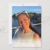 2025年クラス「やったやった」写真大学院招待状 招待状 (裏面)