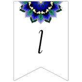 2025年クラス!ダークブルーのマンダラ バンティングフラッグ (第3の旗)