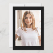 2025年クラス | フォトピンクとブラックグラードパーティー 招待状 (裏面)