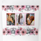 2025年クラス | フローラ2の1の卒業パーティー 三つ折り招待状 (内部最初)