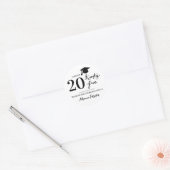 2025年クラス | ミニマル卒業帽子 ラウンドシール (封筒)