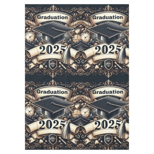 2025年クラス – 卒業お祝い テーブルクロス (正面)