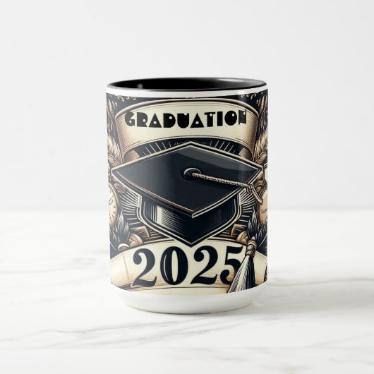 2025年クラス – 卒業お祝い マグカップ (中央)