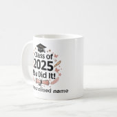 2025年クラス – 卒業パーソナライズされたマグ コーヒーマグカップ (正面左)