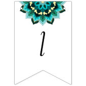 2025年クラス！水色の曼荼羅 バンティングフラッグ (第3の旗)