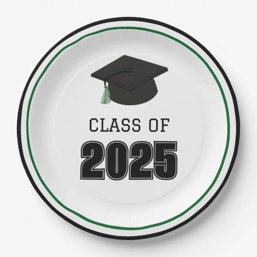 2025年クラス（緑） ペーパープレート (正面)