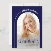 2025年クラスGRADUATE arch navy blue photos 招待状 (正面)