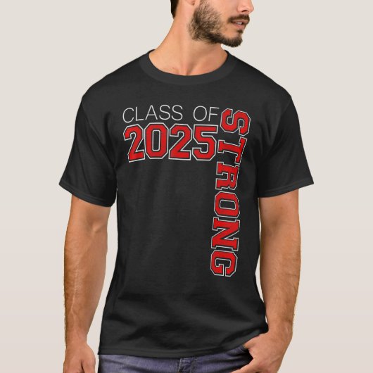 2025年クラスStrong Graduate Class Of 25 Red Swa Tシャツ (正面)