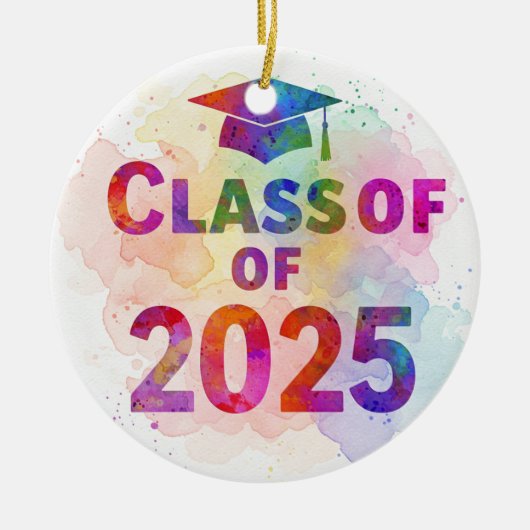 2025年クラスTie-Dyeオーナメント セラミックオーナメント (正面)