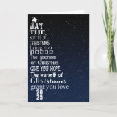 2025年クリスマスの木と月 シーズンカード (正面)