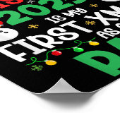 2025年クリスマスはパパとしての最初のクリスマス Fa おもしろい ポスター (角)