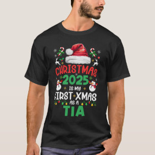 2025年クリスマスは私の初めてのTia Xmas家族 Tシャツ