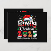 2025年クリスマス家族お揃いサンタチーム 招待状 (正面/裏面)
