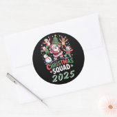 2025年クリスマス家族チーム サンタの家族 ラウンドシール (封筒)