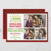 2025年クリスマス映画のシーズン3家族の写真 シーズンカード (正面/裏面)