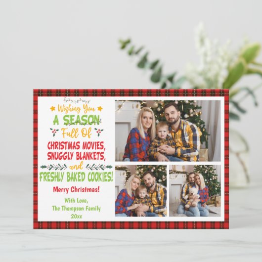 2025年クリスマス映画のシーズン3家族の写真 シーズンカード (スタンド正面)