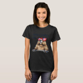 2025年グラウンドホッグデー おもしろい装飾 Tシャツ (正面フル)