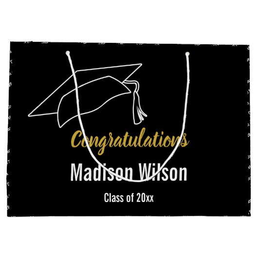 2025年グラッド氏テンプレートおめでとう ラージペーパーバッグ (裏面)