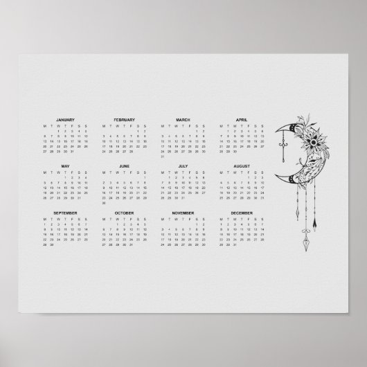 2025年グレームーンカレンダー ポスター (正面)